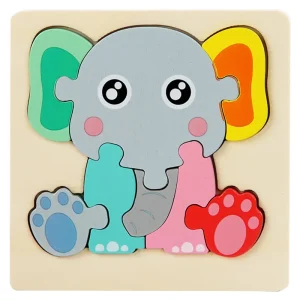 Wooden Puzzle Montessori Animals Cartoon