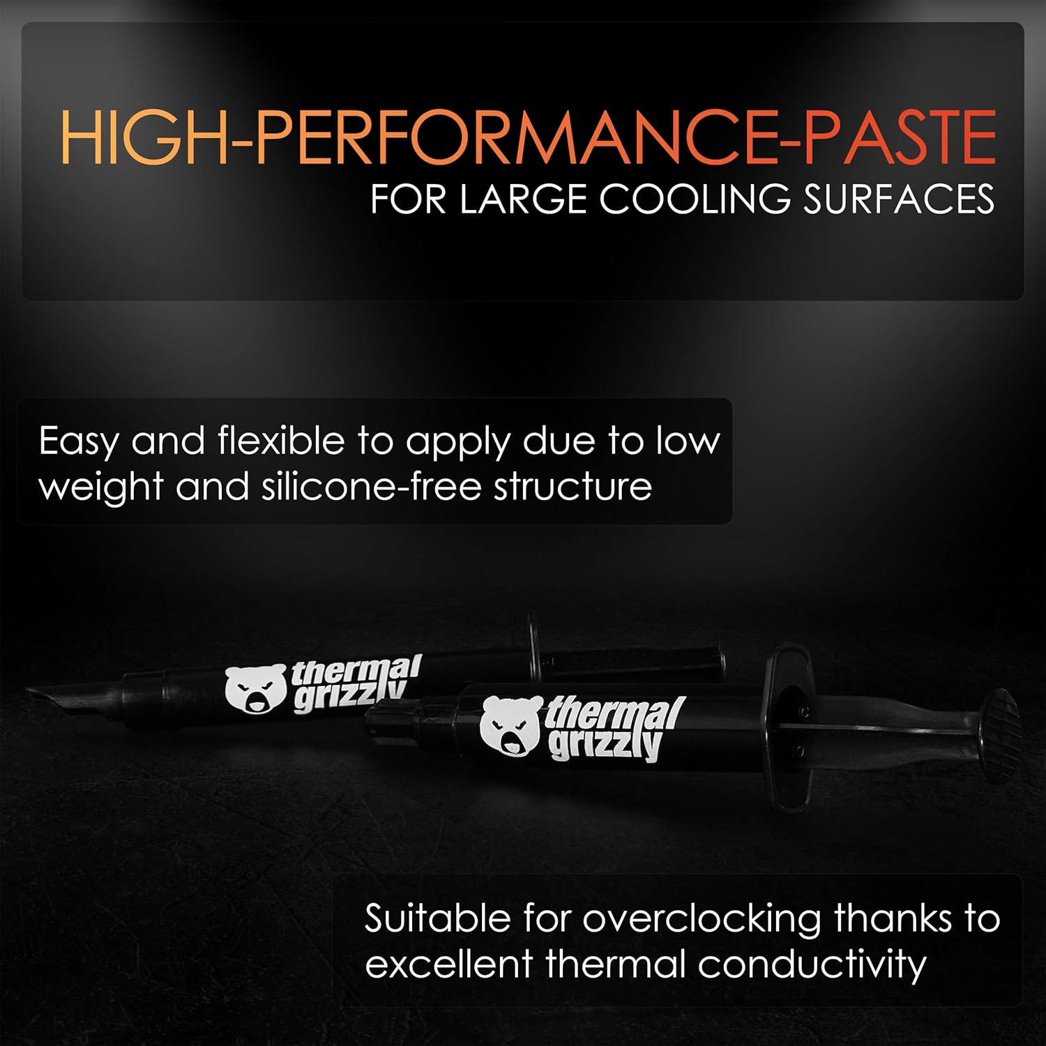 Thermal Grizzly Hydronaut - 1 Gram - Conductive High Performance Thermal Paste - Ideal for Air and Water Cooling CPU_GPU - for Large Cooling Surfaces2